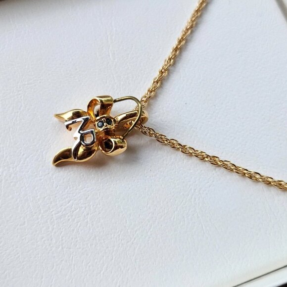 Nina Ricci Paris Women Necklace NR Pendant Gold Tone Jewelry w/ Box Bijoux Mode - Picture 5 of 11